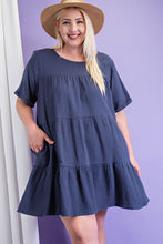 Load image into Gallery viewer, Natalie Navy Tiered Dress