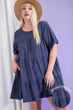 Load image into Gallery viewer, Natalie Navy Tiered Dress