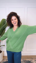 Load image into Gallery viewer, Gina Green Pearl Sweater