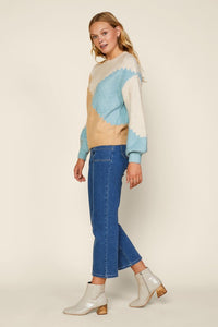 Last One: Charlotte Colorblock Knit Sweater