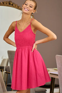 Tabitha Pink Smocked Dress