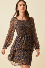 Load image into Gallery viewer, Sabrina Smocked Floral Dress