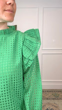 Load image into Gallery viewer, Gigi Green Textured Blouse