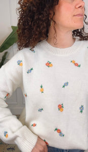 Last One: Amelia Spring Floral Sweater