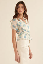 Load image into Gallery viewer, Almost Gone: Michelle Blue Floral Blouse