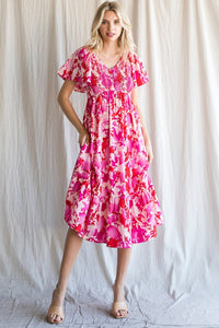 Last Two: Stella Smocked Pink Dress