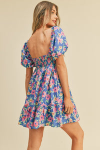 Petra Puff Sleeve Floral Dress