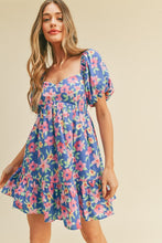 Load image into Gallery viewer, Petra Puff Sleeve Floral Dress