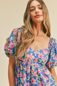 Petra Puff Sleeve Floral Dress