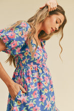 Load image into Gallery viewer, Petra Puff Sleeve Floral Dress