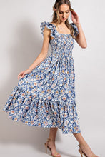 Load image into Gallery viewer, Faye Floral Ruffle Midi Dress