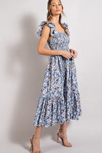 Load image into Gallery viewer, Faye Floral Ruffle Midi Dress