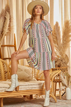Load image into Gallery viewer, Padma Printed Striped Dress