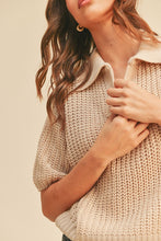 Load image into Gallery viewer, Cameron Collared Short Sleeve Sweater