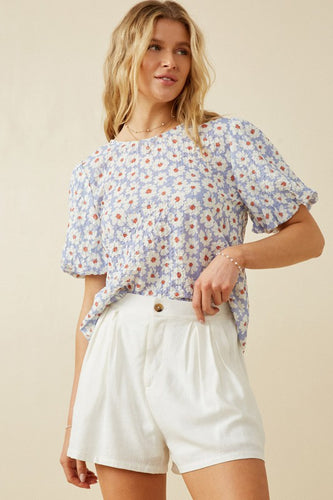 One Left: Darcy Daisy Textured Top