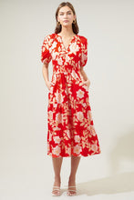 Load image into Gallery viewer, Last Two: Amaya Red Floral Dress