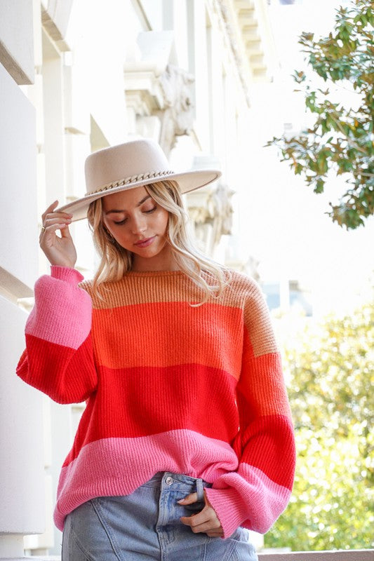 Brooke Bright Striped Sweater