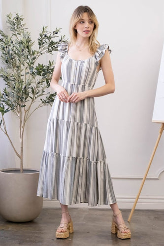 Samara Striped Midi Dress