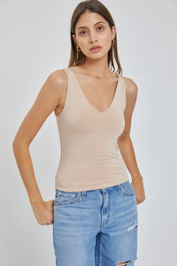 Brit Basic V Neck Tank (Available in Multiple Colors)
