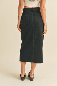 Bettina Black Denim Skirt