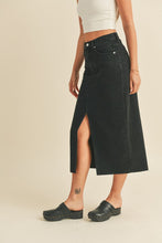 Load image into Gallery viewer, Bettina Black Denim Skirt