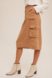 Restocked: Fiona Front Button Cargo Skirt
