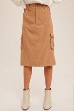 Load image into Gallery viewer, Restocked: Fiona Front Button Cargo Skirt