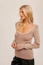 Load image into Gallery viewer, Rita Ribbed Sweetheart Neckline Top (Two Colors)