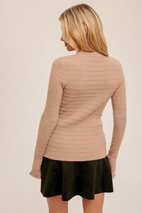 Tina Textured Turtleneck Top (3 Colors)