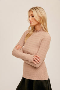 Tina Textured Turtleneck Top (3 Colors)