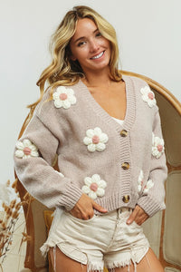 Charlotte Crochet Flower Cardigan