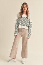 Load image into Gallery viewer, Winifred White Striped Sweater