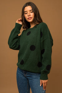 Last Two: Alexandra Polka Dot Sweater