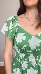 Last One: Candace Green Floral Dress