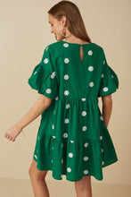 Load image into Gallery viewer, Last One: Emma Embroidered Puff Sleeve Dress