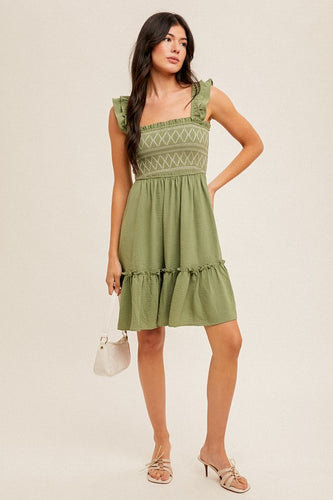 Sally Square Neck Dress