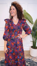 Load image into Gallery viewer, Last One: Poppy Navy Floral Dress