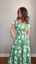 Load image into Gallery viewer, Last One: Candace Green Floral Dress