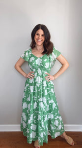 Last One: Candace Green Floral Dress