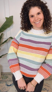 Reese Rainbow Striped Sweater