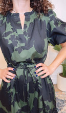 Load image into Gallery viewer, Last One: Emma Emerald and Black Floral Dress