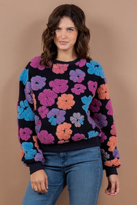 Restocked: Fiona Flower Sherpa Top (2 Colors)