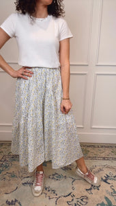One Left: Claire Floral Midi Skirt