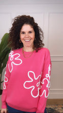 Load image into Gallery viewer, Lisa Pink Floral Embroidered Sweater