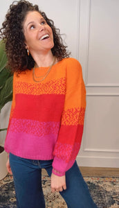 Mable Magenta Ombre Sweater