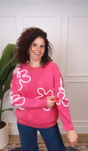 Load image into Gallery viewer, Lisa Pink Floral Embroidered Sweater