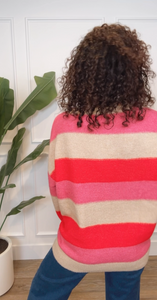 One Left: Mick Multicolored Striped Sweater