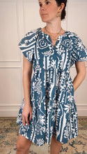 Load image into Gallery viewer, One Left: Beth Blue Printed Dress