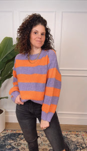Two Left: Ophelia Orange and Purple Sweater