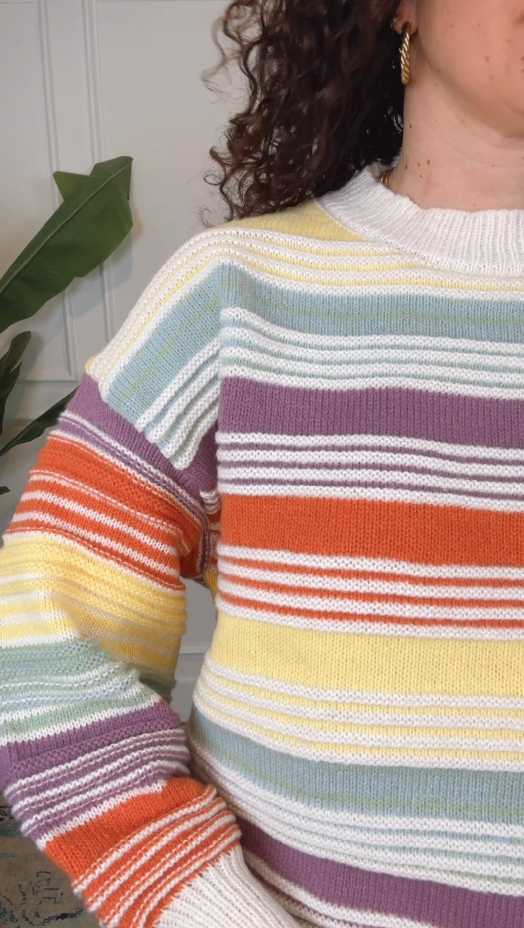 Reese Rainbow Striped Sweater